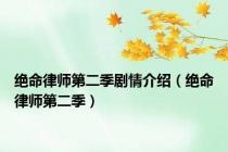 绝命律师第二季剧情介绍（绝命律师第二季）