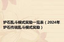 炉石乱斗模式奖励一览表（2024年炉石传说乱斗模式奖励）