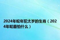 2024年蛇年犯太岁的生肖（2024年蛇最怕什么）