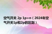 空气开关 2p 1p+n（2024年空气开关1p和2p的区别）