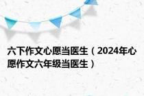 六下作文心愿当医生（2024年心愿作文六年级当医生）