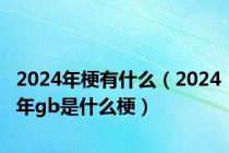 2024年梗有什么（2024年gb是什么梗）