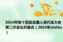 2024年第十四届全国人民代表大会第二次会议开幕式（2024年dislike）