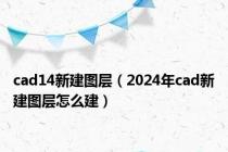 cad14新建图层（2024年cad新建图层怎么建）