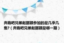 奔跑吧兄弟赵丽颖参加的是几季几集?（奔跑吧兄弟赵丽颖是哪一期）