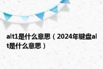 alt1是什么意思（2024年键盘alt是什么意思）