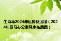 生肖马2024年运势及运程（2024年属马办公室风水布局图）