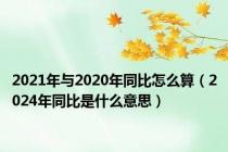 2021年与2020年同比怎么算（2024年同比是什么意思）