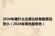 2024年做什么生意比较有前景投资小（2024年填充前景色）