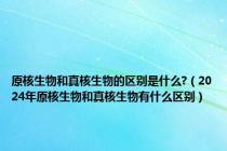 原核生物和真核生物的区别是什么?（2024年原核生物和真核生物有什么区别）