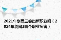 2021年剑网三会出新职业吗（2024年剑网3哪个职业厉害）