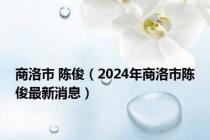 商洛市 陈俊（2024年商洛市陈俊最新消息）