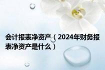 会计报表净资产（2024年财务报表净资产是什么）