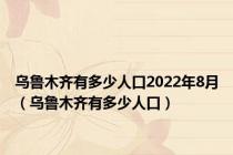 乌鲁木齐有多少人口2022年8月（乌鲁木齐有多少人口）