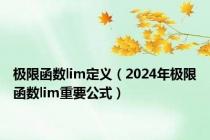 极限函数lim定义（2024年极限函数lim重要公式）