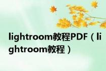 lightroom教程PDF（lightroom教程）