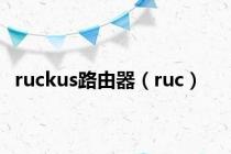 ruckus路由器（ruc）