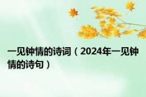 一见钟情的诗词（2024年一见钟情的诗句）