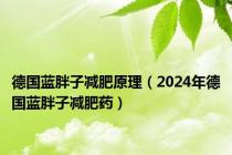 德国蓝胖子减肥原理（2024年德国蓝胖子减肥药）