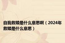 自我救赎是什么意思啊（2024年救赎是什么意思）