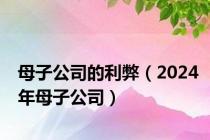 母子公司的利弊（2024年母子公司）