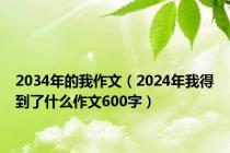 2034年的我作文（2024年我得到了什么作文600字）