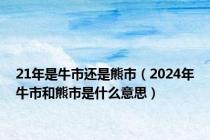 21年是牛市还是熊市（2024年牛市和熊市是什么意思）