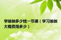 学瑜伽多少钱一节课（学习瑜伽大概费用多少）