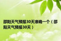 邵阳天气预报30天准确一个（邵阳天气预报30天）