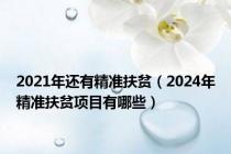 2021年还有精准扶贫（2024年精准扶贫项目有哪些）