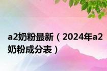 a2奶粉最新（2024年a2奶粉成分表）