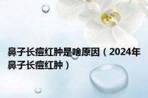 鼻子长痘红肿是啥原因（2024年鼻子长痘红肿）