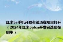 红米5a手机开发者选项在哪里打开（2024年红米5plus开发者选项在哪里）