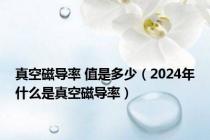 真空磁导率 值是多少（2024年什么是真空磁导率）