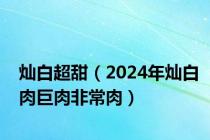 灿白超甜（2024年灿白肉巨肉非常肉）