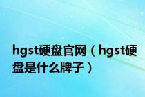 hgst硬盘官网（hgst硬盘是什么牌子）