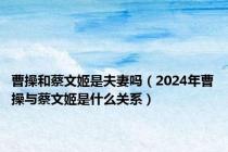 曹操和蔡文姬是夫妻吗（2024年曹操与蔡文姬是什么关系）