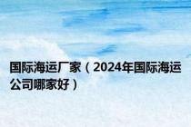 国际海运厂家（2024年国际海运公司哪家好）