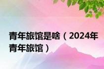 青年旅馆是啥（2024年青年旅馆）