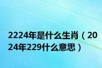 2224年是什么生肖（2024年229什么意思）