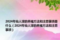 2024年仙人球的养殖方法和注意事项是什么（2024年仙人球的养殖方法和注意事项）