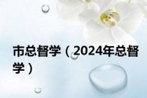 市总督学（2024年总督学）