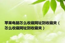 苹果电脑怎么收藏网址到收藏夹（怎么收藏网址到收藏夹）