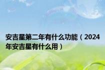 安吉星第二年有什么功能（2024年安吉星有什么用）