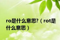 ro是什么意思?（rot是什么意思）