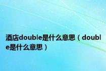 酒店double是什么意思（double是什么意思）