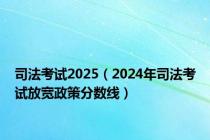 司法考试2025（2024年司法考试放宽政策分数线）