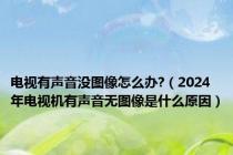 电视有声音没图像怎么办?（2024年电视机有声音无图像是什么原因）