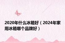 2020年什么冰箱好（2024年家用冰箱哪个品牌好）