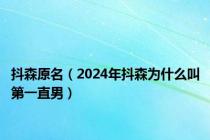 抖森原名（2024年抖森为什么叫第一直男）